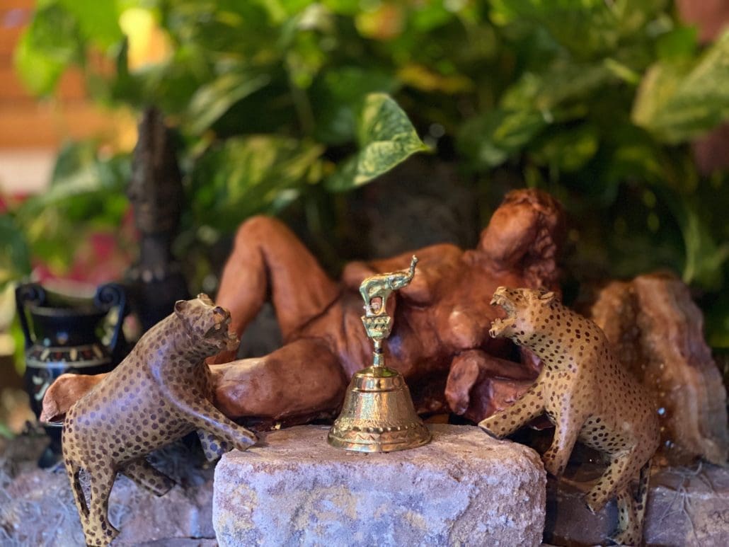 Golden Brass Elephant Bell